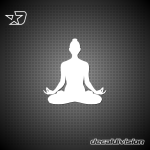 Yoga Meditation Pose Silhouette Sticker